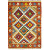 Hand Knotted Afghan Style Kilim 3' 4" x 4' 9" ft / 101 x 146 cm - No. Y39175