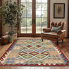 Hand Knotted Afghan Style Kilim 4' 0" x 5' 8" ft / 123 x 173 cm - No. Y39182