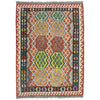Hand Woven Wool Kelim 4' 2" x 5' 10" ft / 127 x 177 cm - No. Y39183
