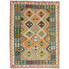 Handmade Turkish Design Wool Kilim 4' 4" x 5' 11" ft / 132 x 180 cm - No. Y39185