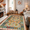 Handmade Turkish Design Wool Kilim 4' 4" x 5' 11" ft / 132 x 180 cm - No. Y39185