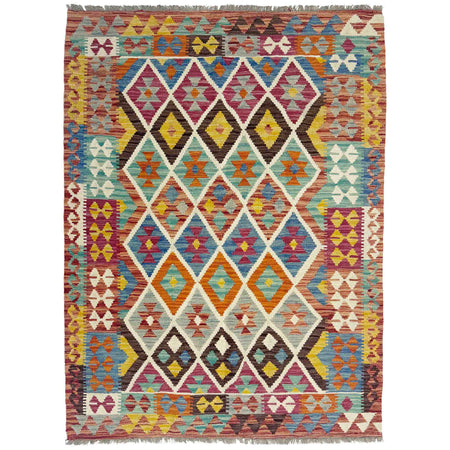 Small Size Chobi Kilim 4' 2" x 5' 9" ft / 126 x 176 cm - No. Y39187