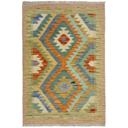 Handmade Vegetable Kilim 2' 8" x 3' 11" ft / 81 x 119 cm - No. Y39198