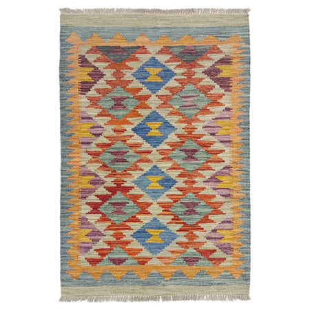 Handmade Vegetable Kelim 2' 8" x 4' 4" ft / 81 x 131 cm - No. Y39199