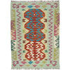 Hand Woven Wool Kelim 2' 7" x 4' 0" ft / 79 x 121 cm - No. Y39201