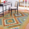 Handmade Turkish Design Wool Kilim 2' 6" x 4' 1" ft / 77 x 125 cm - No. Y39202