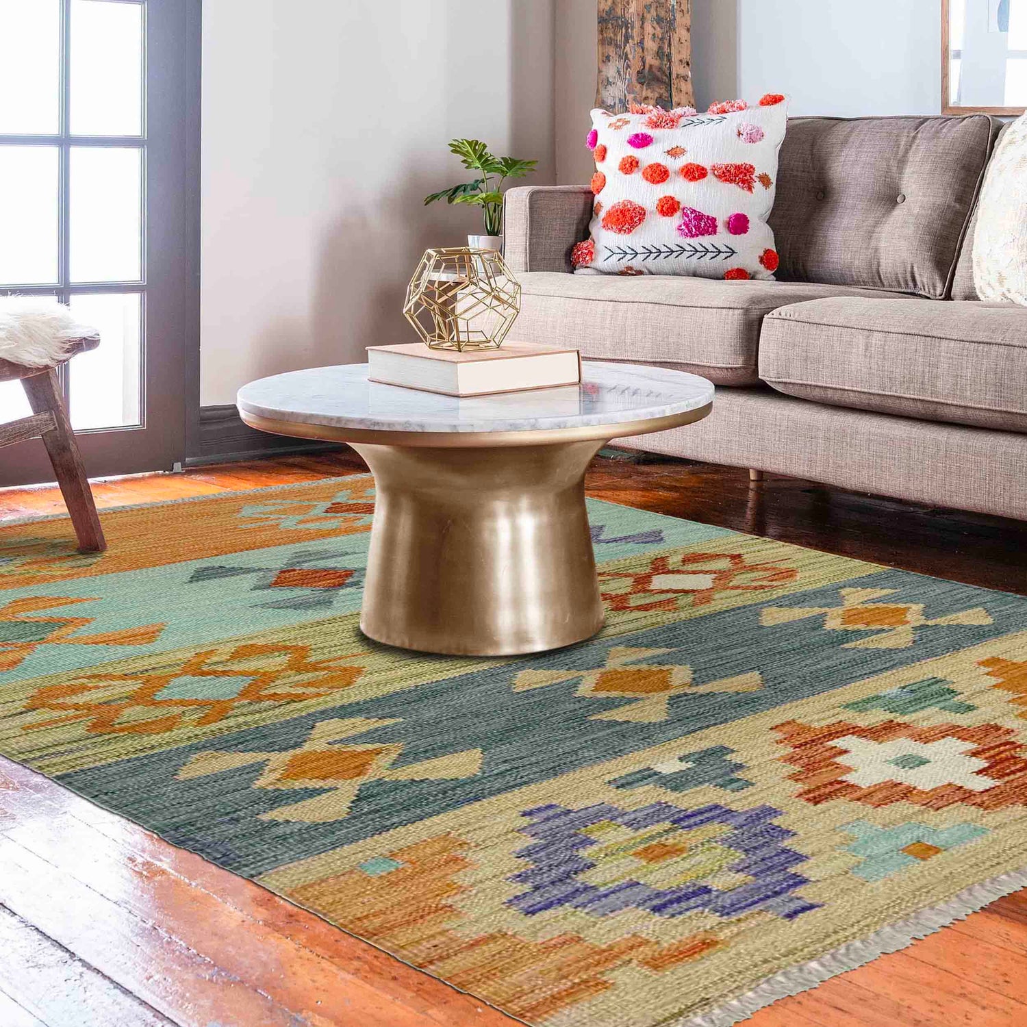 Small Size Chobi Kilim 2' 7" x 3' 11" ft / 78 x 120 cm - No. Y39203