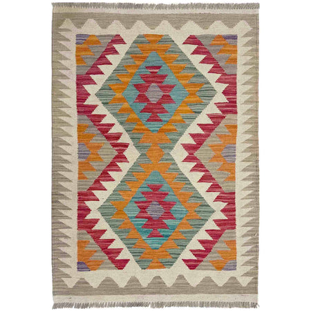 Handmade Afghan Vegetable Kilim 2' 9" x 4' 0" ft / 85 x 123 cm - No. Y39205