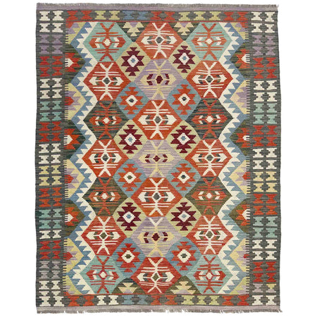 Handmade Vegetable Kilim 4' 11" x 6' 6" ft / 150 x 197 cm - No. Y39210