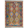 Handmade Afghan Vegetable Kilim 4' 1" x 6' 0" ft / 125 x 182 cm - No. Y39213