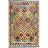 Hand Made Afghan Kilim 3' 11" x 5' 10" ft / 120 x 177 cm - No. Y39214