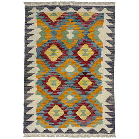 Handmade Vegetable Kilim 2' 10" x 4' 1" ft / 87 x 124 cm - No. Y39226
