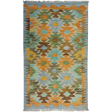 Handmade Vegetable Kelim 2' 8" x 4' 4" ft / 82 x 132 cm - No. Y39227