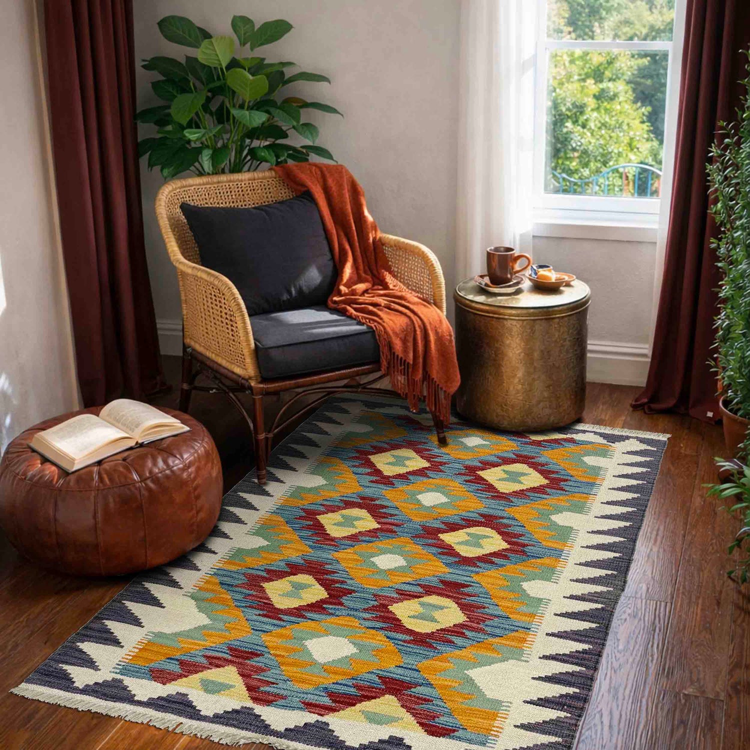 Small Size Chobi Kilim 2' 10" x 4' 2" ft / 87 x 127 cm - No. Y39232