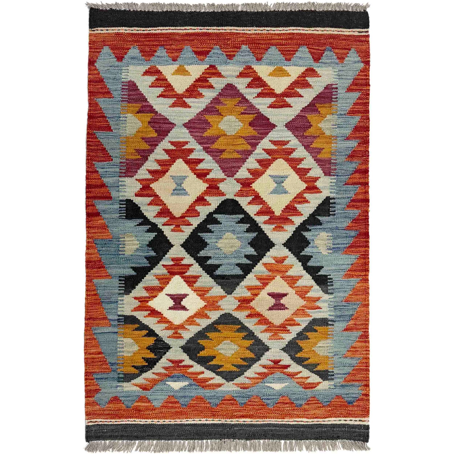 Handmade Vegetable Kilim 2' 8" x 4' 2" ft / 82 x 128 cm - No. Y39237
