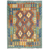 Handmade Turkish Design Wool Kilim 4' 11" x 6' 7" ft / 149 x 200 cm - No. Y39242