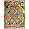 Hand Knotted Flatweave Kilim 4' 11" x 6' 9" ft / 150 x 205 cm - No. Y39244