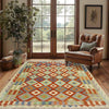 Handmade Afghan Vegetable Kilim 4' 5" x 6' 5" ft / 135 x 196 cm - No. Y39246