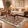 Multi Color ful Flat-Weave Wool Kilim 5' 1" x 6' 6" ft / 156 x 198 cm - No. Y39248
