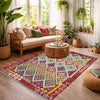 Hand Knotted Afghan Style Kilim 4' 11" x 6' 8" ft / 150 x 202 cm - No. Y39251