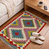 Multi Color ful Flat-Weave Wool Kilim 2' 0" x 2' 11" ft / 61 x 90 cm - No. Y39265