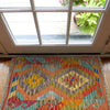 Handmade Vegetable Kelim 2' 2" x 3' 4" ft / 65 x 102 cm - No. Y39267
