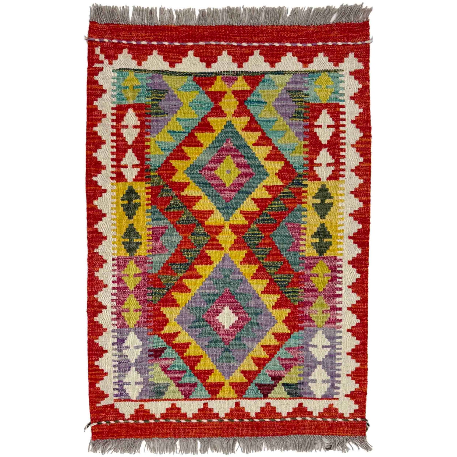 Small Size Chobi Kilim 2' 0" x 2' 11" ft / 62 x 90 cm - No. Y39272