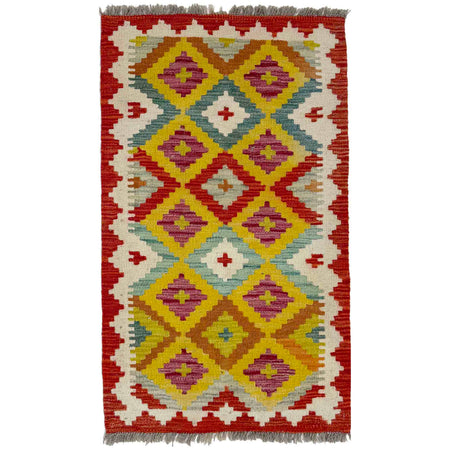 Handmade Vegetable Kelim 2' 0" x 3' 5" ft / 60 x 103 cm - No. Y39280