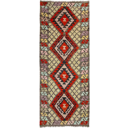 Handmade Afghan Vegetable Kilim Runner 2' 8" x 6' 9" ft / 81 x 205 cm - No. Y39283