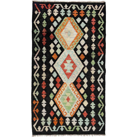 Handmade Afghan Vegetable Kilim 2' 9" x 5' 0" ft / 84 x 152 cm - No. Y39286