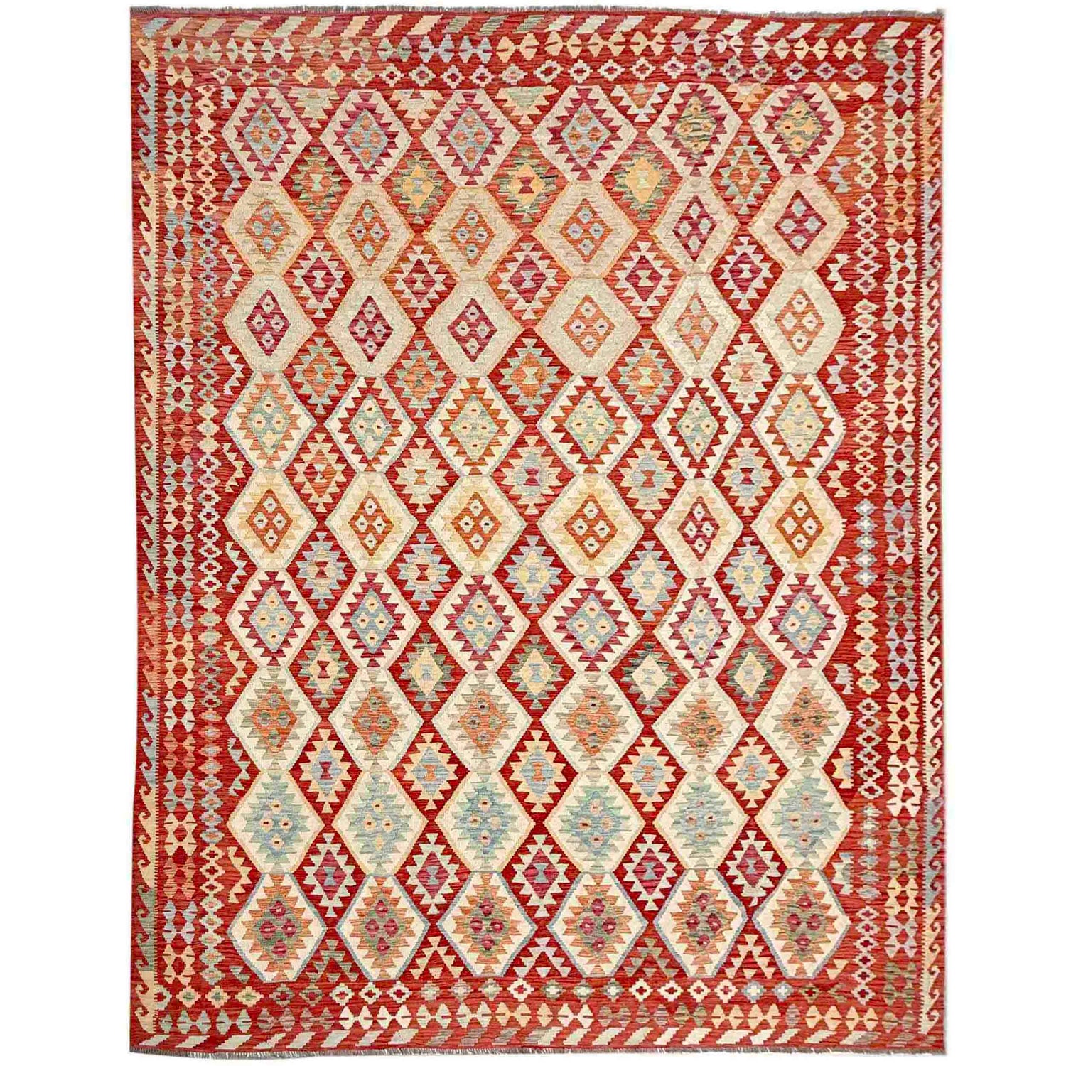 Handmade Vegetable Kilim 11' 2" x 14' 4" ft / 341 x 437 cm - No. Y39294