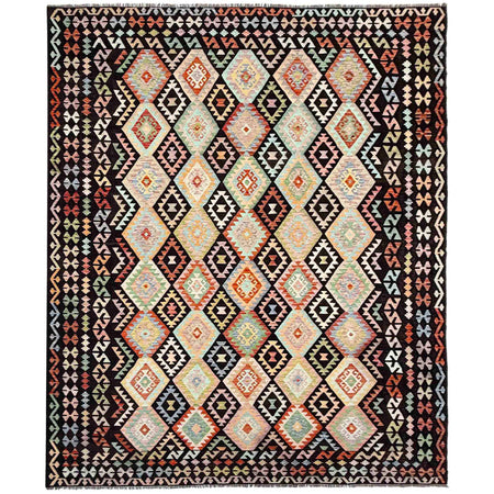 Hand Woven Wool Kelim 10' 0" x 12' 10" ft / 305 x 392 cm - No. Y39300