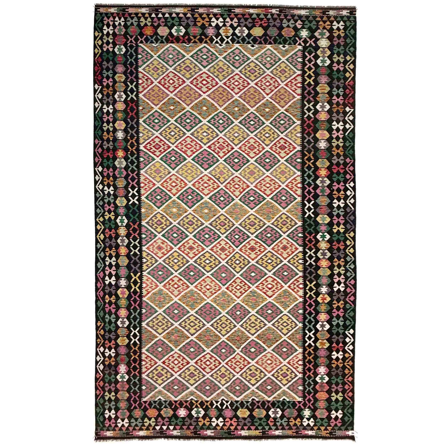 Hand Made Afghan Kilim 9' 7" x 16' 4" ft / 292 x 499 cm - No. Y39301