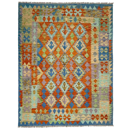 Hand Knotted Flatweave Kilim 5' 8" x 7' 8" ft / 173 x 234 cm - No. Y39313