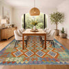 Hand Knotted Afghan Style Kilim 5' 10" x 7' 7" ft / 179 x 231 cm - No. Y39327