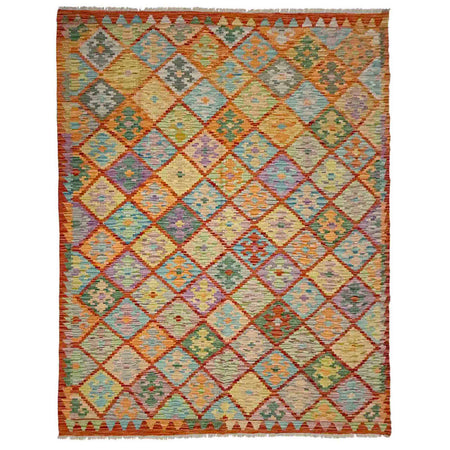 Hand Woven Wool Kelim 5' 9" x 8' 2" ft / 174 x 250 cm - No. Y39328