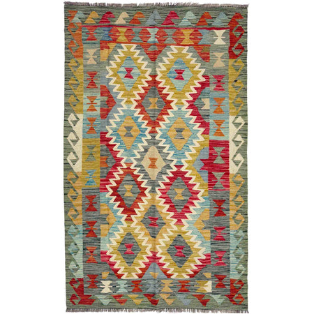 Small Size Chobi Kilim 4' 0" x 6' 10" ft / 123 x 208 cm - No. Y39344
