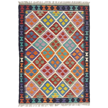 Handmade Vegetable Kelim 3' 5" x 5' 1" ft / 104 x 154 cm - No. Y39355