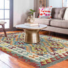 Hand Knotted Afghan Style Kilim 3' 4" x 5' 3" ft / 102 x 161 cm - No. Y39356