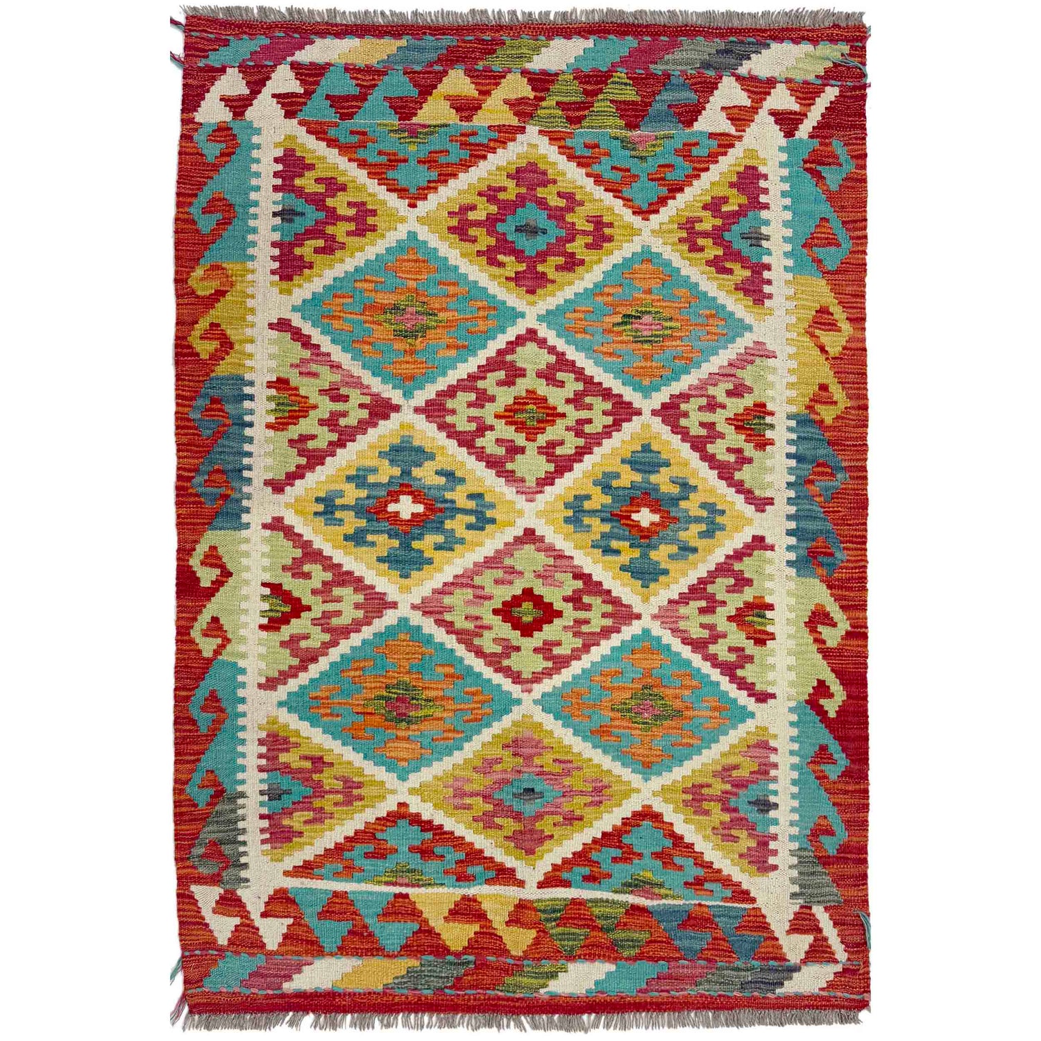 Small Size Chobi Kilim 3' 3" x 4' 9" ft / 100 x 146 cm - No. Y39362