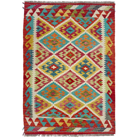 Small Size Chobi Kilim 3' 3" x 4' 9" ft / 100 x 146 cm - No. Y39362