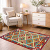 Small Size Chobi Kilim 3' 3" x 4' 9" ft / 100 x 146 cm - No. Y39362