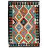 Multi Color ful Flat-Weave Wool Kilim 3' 3" x 5' 0" ft / 99 x 153 cm - No. Y39363