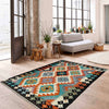 Multi Color ful Flat-Weave Wool Kilim 3' 3" x 5' 0" ft / 99 x 153 cm - No. Y39363