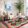 Hand Knotted Afghan Style Kilim 3' 5" x 5' 3" ft / 103 x 161 cm - No. Y39375