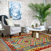 Hand Woven Wool Kelim 2' 7" x 4' 3" ft / 80 x 130 cm - No. Y39376