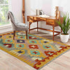 Hand Woven Wool Kelim 2' 10" x 4' 2" ft / 87 x 127 cm - No. Y39377