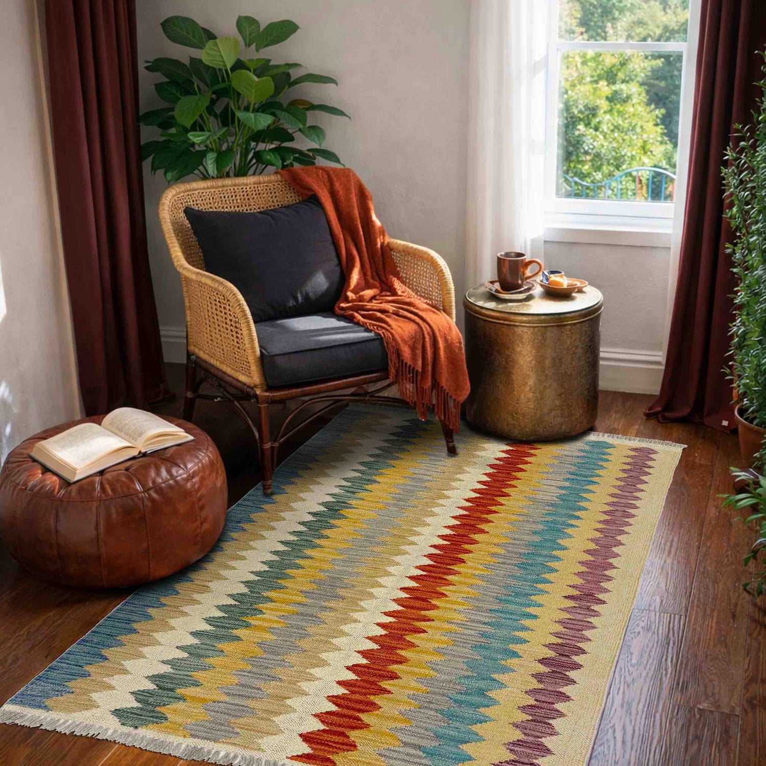 Small Size Chobi Kilim 2' 7" x 4' 3" ft / 80 x 130 cm - No. Y39382