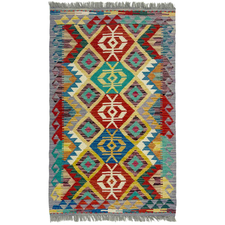 Handmade Vegetable Kilim 2' 6" x 4' 2" ft / 77 x 126 cm - No. Y39394
