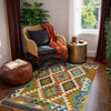 Handmade Turkish Design Wool Kilim 2' 5" x 4' 1" ft / 74 x 125 cm - No. Y39400